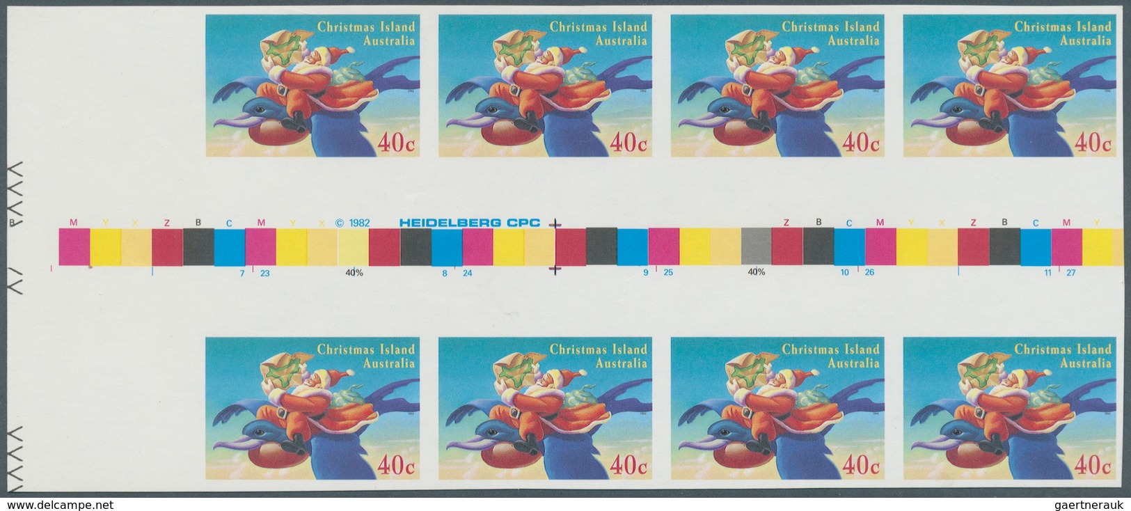 24458 Weihnachtsinsel: 1995, Special Lot Of Christmas Series Containing In All 76 Imperforated Stamps Incl - Christmas Island