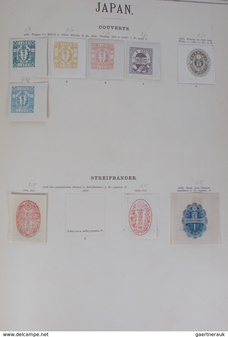 24469 Alle Welt: 1840/1890, comprehensive all world collection of postal stationeries and cut squares, hou