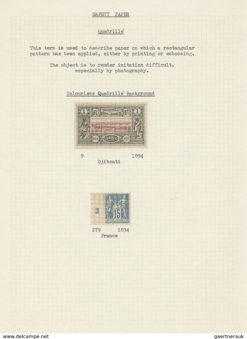 24473 Alle Welt: 1840/1970 (ca.), Characteristics Of Stamps, Exhibit On Apprx. 63 Pages, Showing The Class - Collections (sans Albums)