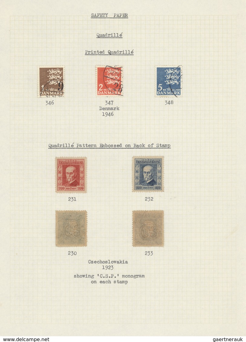 24473 Alle Welt: 1840/1970 (ca.), Characteristics Of Stamps, Exhibit On Apprx. 63 Pages, Showing The Class - Collections (sans Albums)