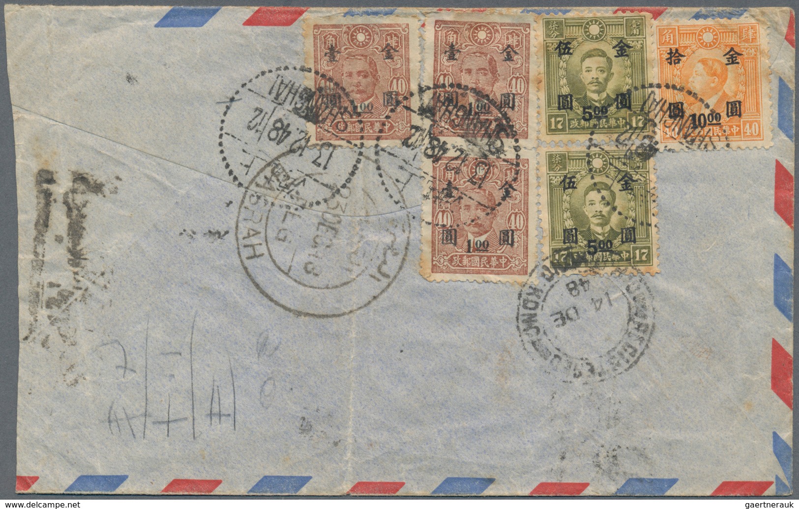 24488 Alle Welt: 1855/1958, Ca. 117 Belege, Dabei Einige Interessante Stücke Wie R-Brief Von Shanghai Nach - Collections (sans Albums)