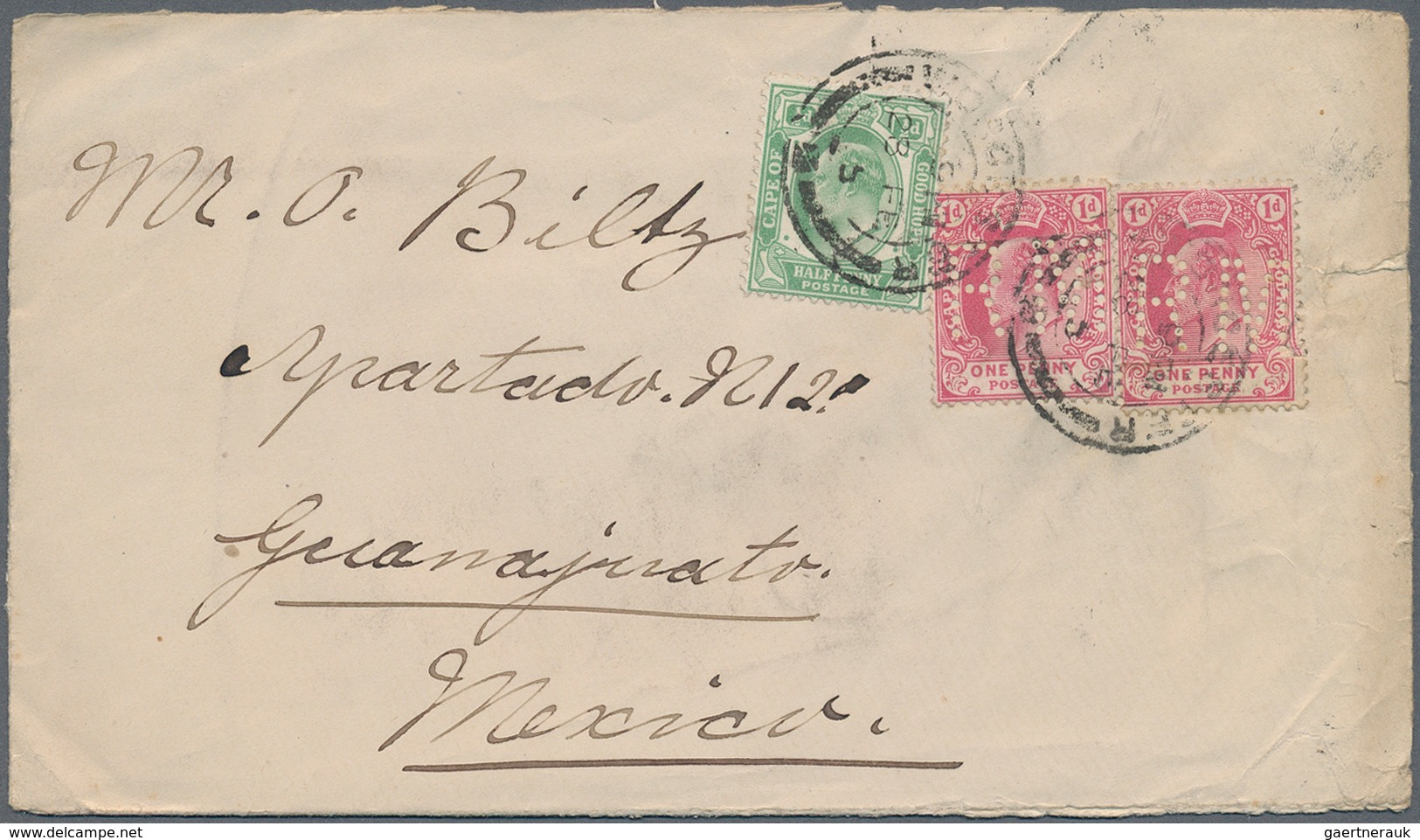 24491 Alle Welt: 1860/1950 (ca.), Assortment Of Apprx. 45 Covers/cards/stationeries, E.g. Mexico, Germany, - Collections (sans Albums)