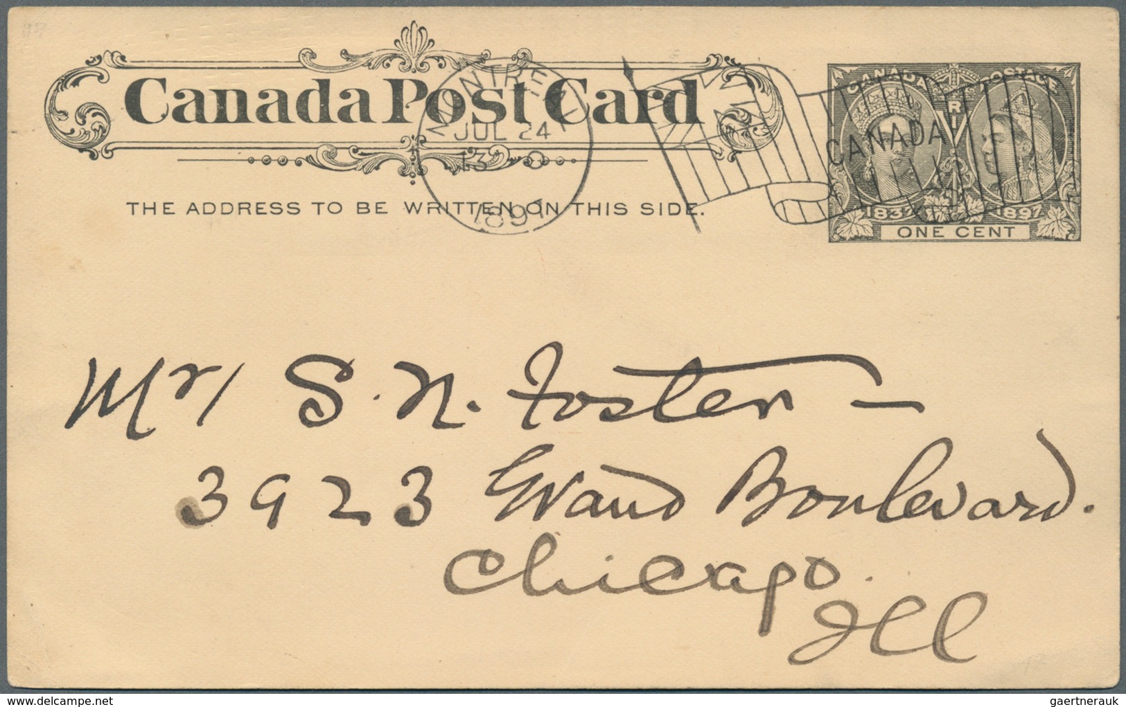 24519 Alle Welt: 1886/1920 Ca., MACHINE CANCELS: Accumulation Of Ca.150 Postal Stationery Cards Worldwide, - Collections (sans Albums)