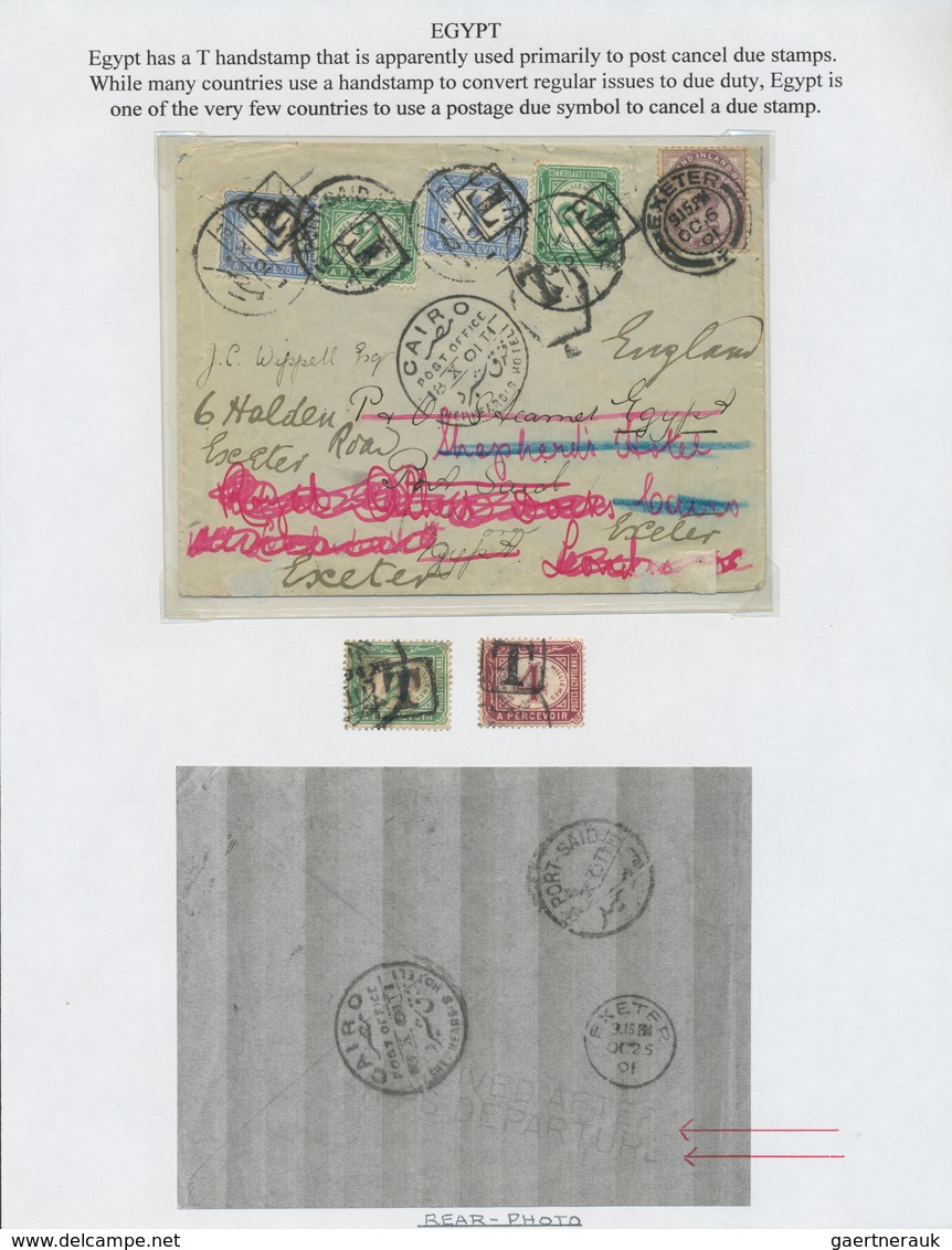 24520 Alle Welt: 1890/1960 (ca.) A scarce worldwide POSTAGE DUE / TAX exhibition-collection in three album