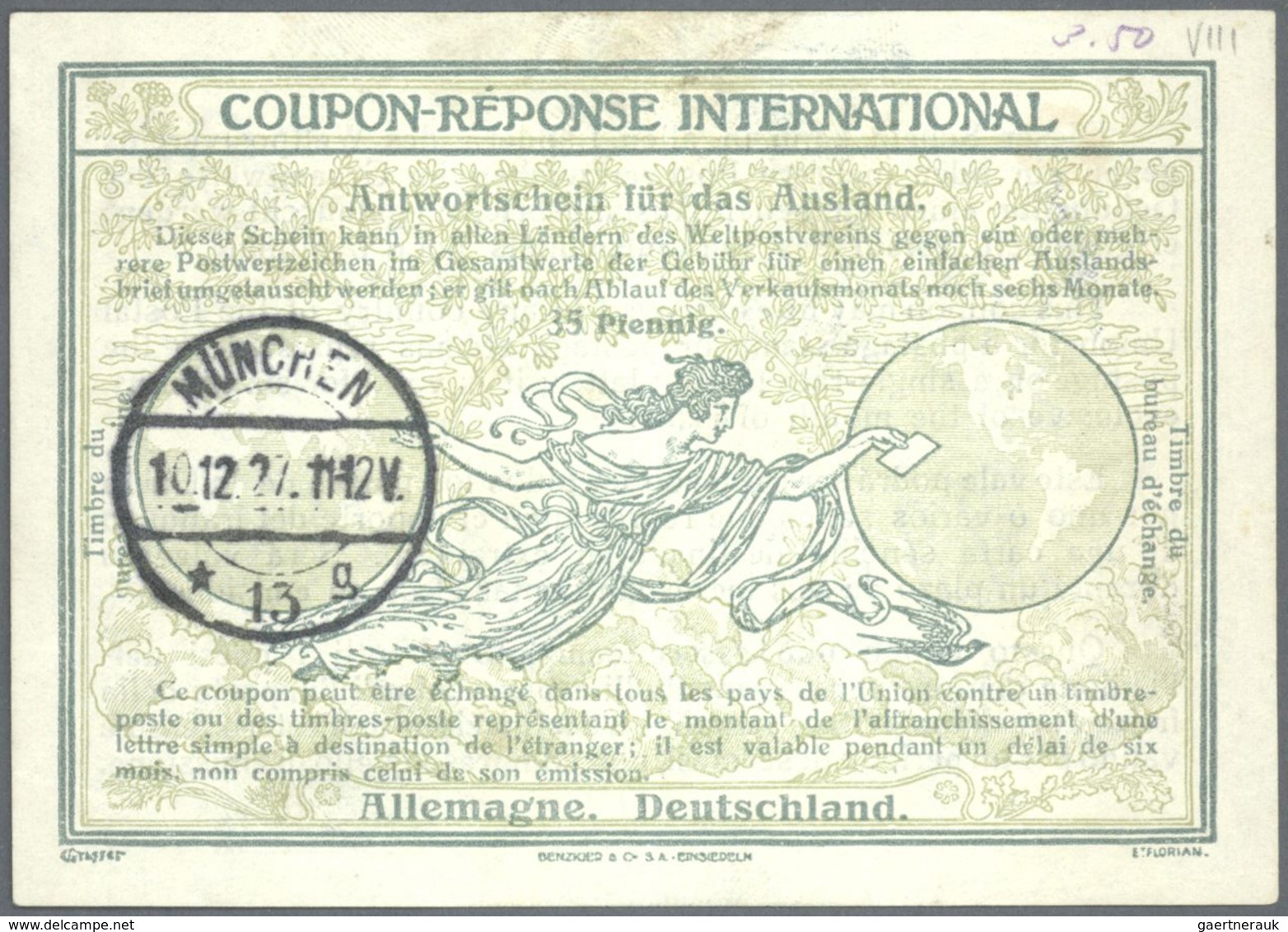 24538 Alle Welt: 1907 onwards - INTERNATIONAL REPLY COUPONS (Internationale Antwortscheine): Specialized a