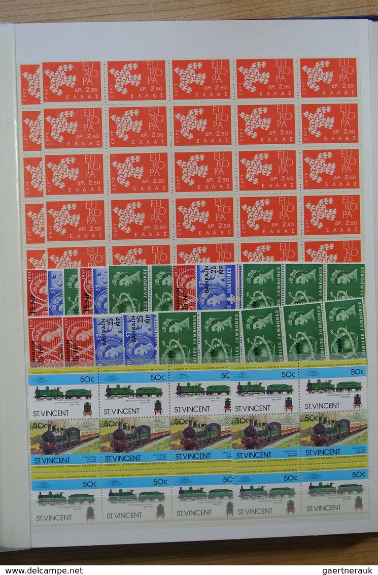 24568 Alle Welt: Stockbook With MNH Material Of Various Countries, Many In Sheets Or Sheetparts, Including - Collections (sans Albums)