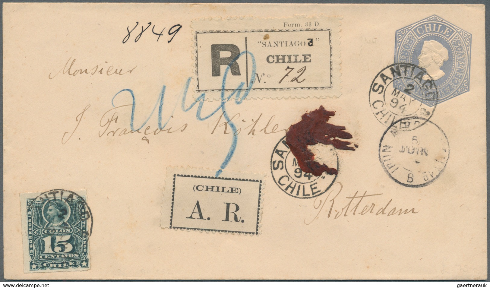 24585 Übersee: 1893/1994: 40 better covers and postal stationeries including postage dues, censored mail o