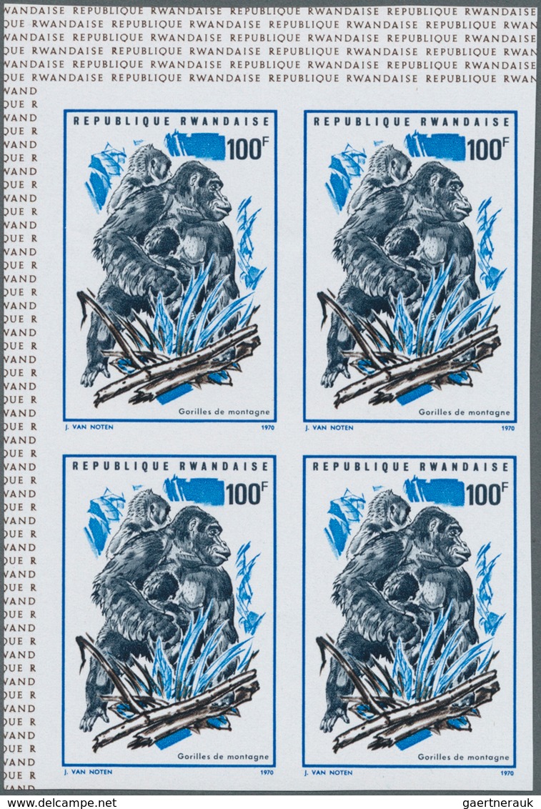 24606 Afrika: 1970/1989 (ca.), Accumulation With Only IMPERFORATE Stamps Incl. Rwanda, Burundi, Guinea, Et - Autres - Afrique