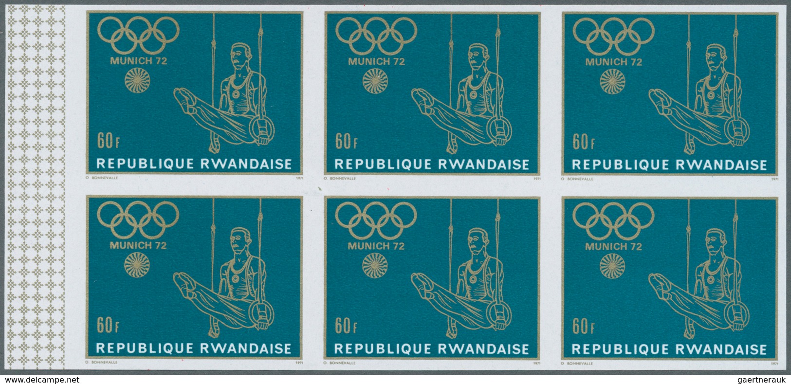 24606 Afrika: 1970/1989 (ca.), accumulation with only IMPERFORATE stamps incl. Rwanda, Burundi, Guinea, Et