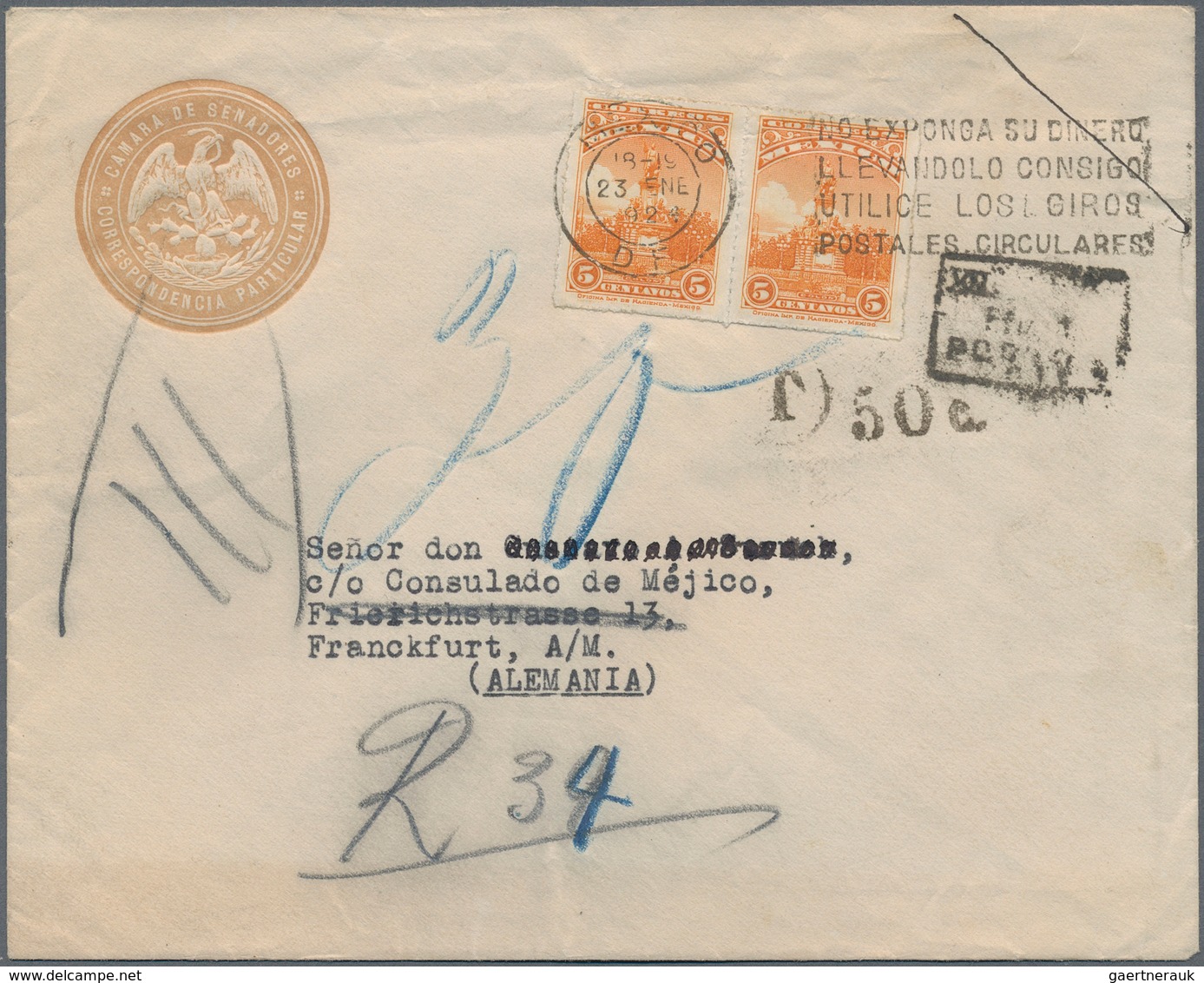 24624 Mittel- Und Südamerika: 1919/1961, GOVERNMENT COVERS, Interesting Lot With 8 Covers, Comprising Mexi - Autres - Amérique