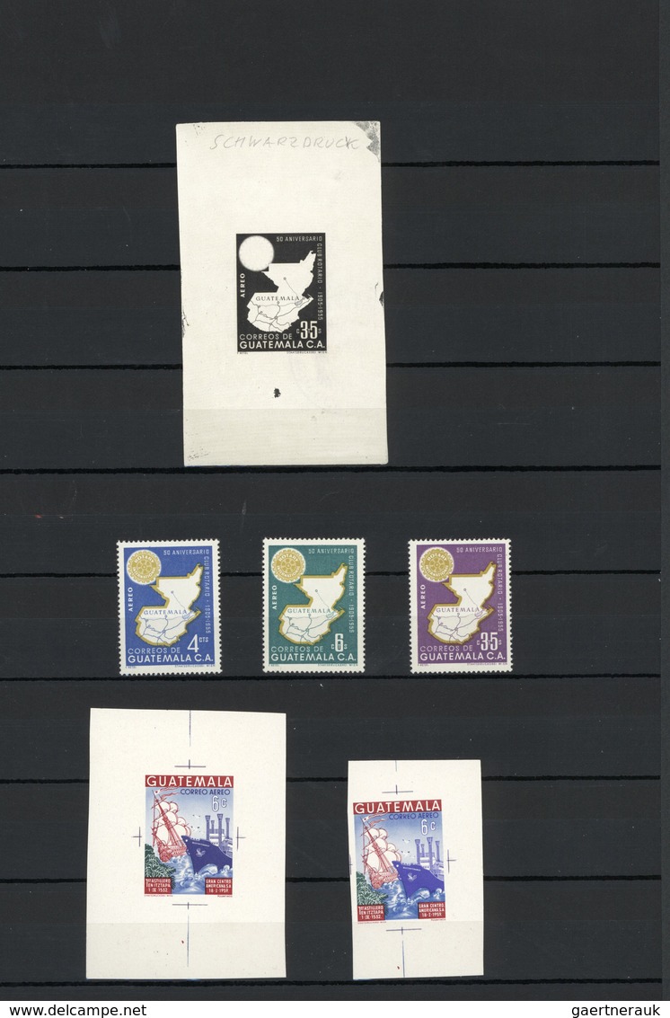 24625 Mittel- und Südamerika: 1950s/1960s. Interesting lot with stamps often in units and several PROOFS f