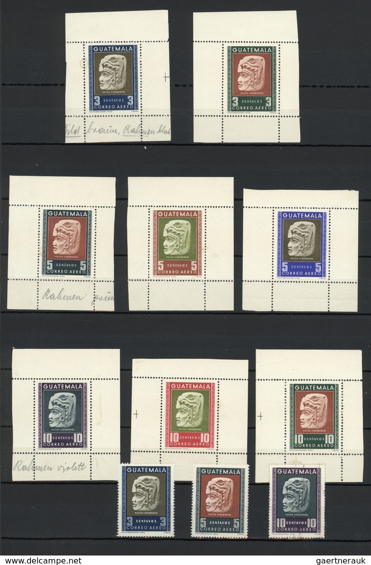 24625 Mittel- und Südamerika: 1950s/1960s. Interesting lot with stamps often in units and several PROOFS f