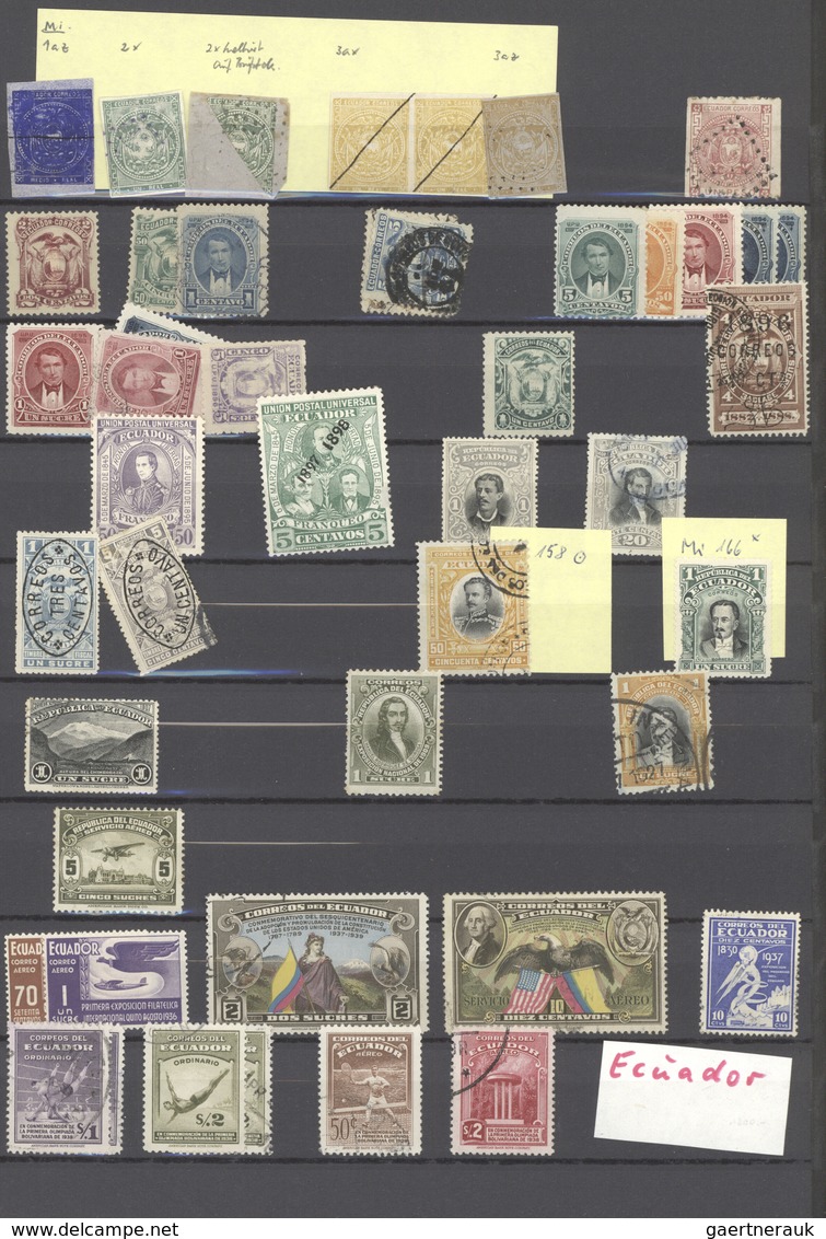 24632 Südamerika: 1850/1970 (ca.), Used And Mint Collection/accumulation On Stockpages, Main Value Before - Autres - Amérique