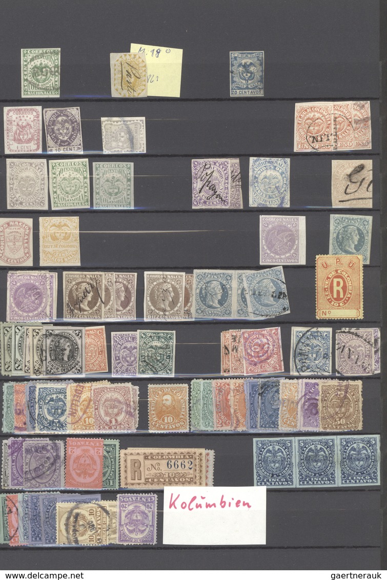 24632 Südamerika: 1850/1970 (ca.), Used And Mint Collection/accumulation On Stockpages, Main Value Before - Autres - Amérique