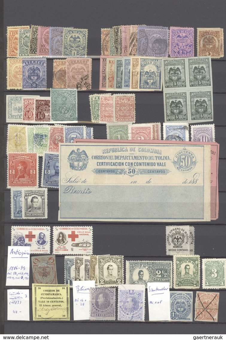 24632 Südamerika: 1850/1970 (ca.), Used And Mint Collection/accumulation On Stockpages, Main Value Before - Autres - Amérique