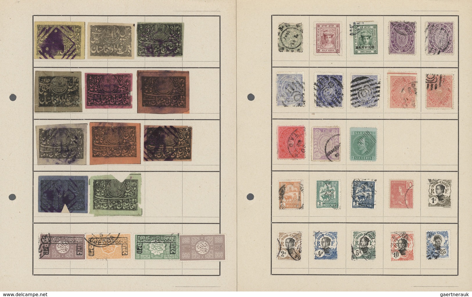 24637 Asien: 1875/1930 (ca.), Mint And Used On Old Approval Pages And In Three Envelopes, Mainly Persia, I - Autres - Asie