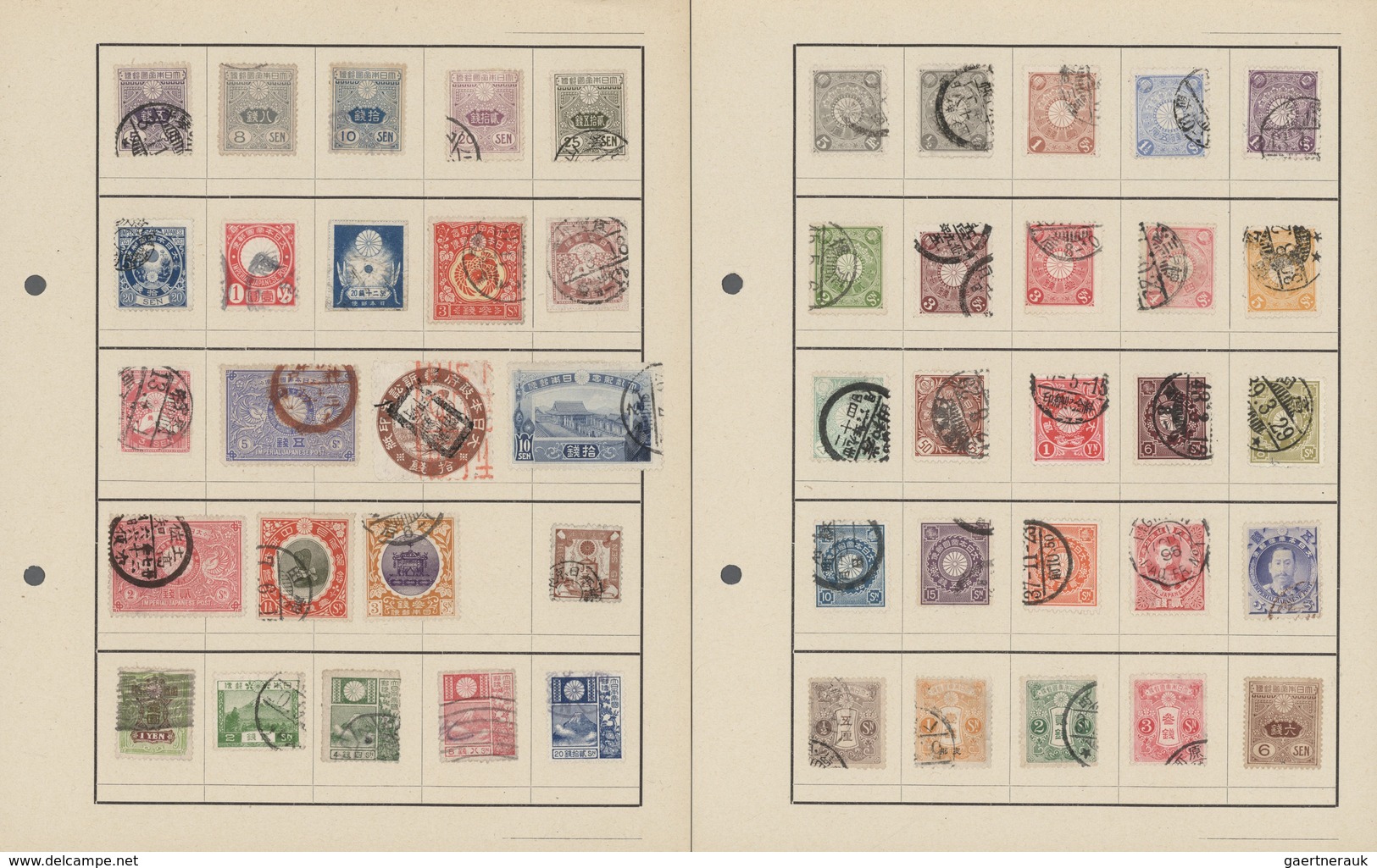 24637 Asien: 1875/1930 (ca.), mint and used on old approval pages and in three envelopes, mainly Persia, I