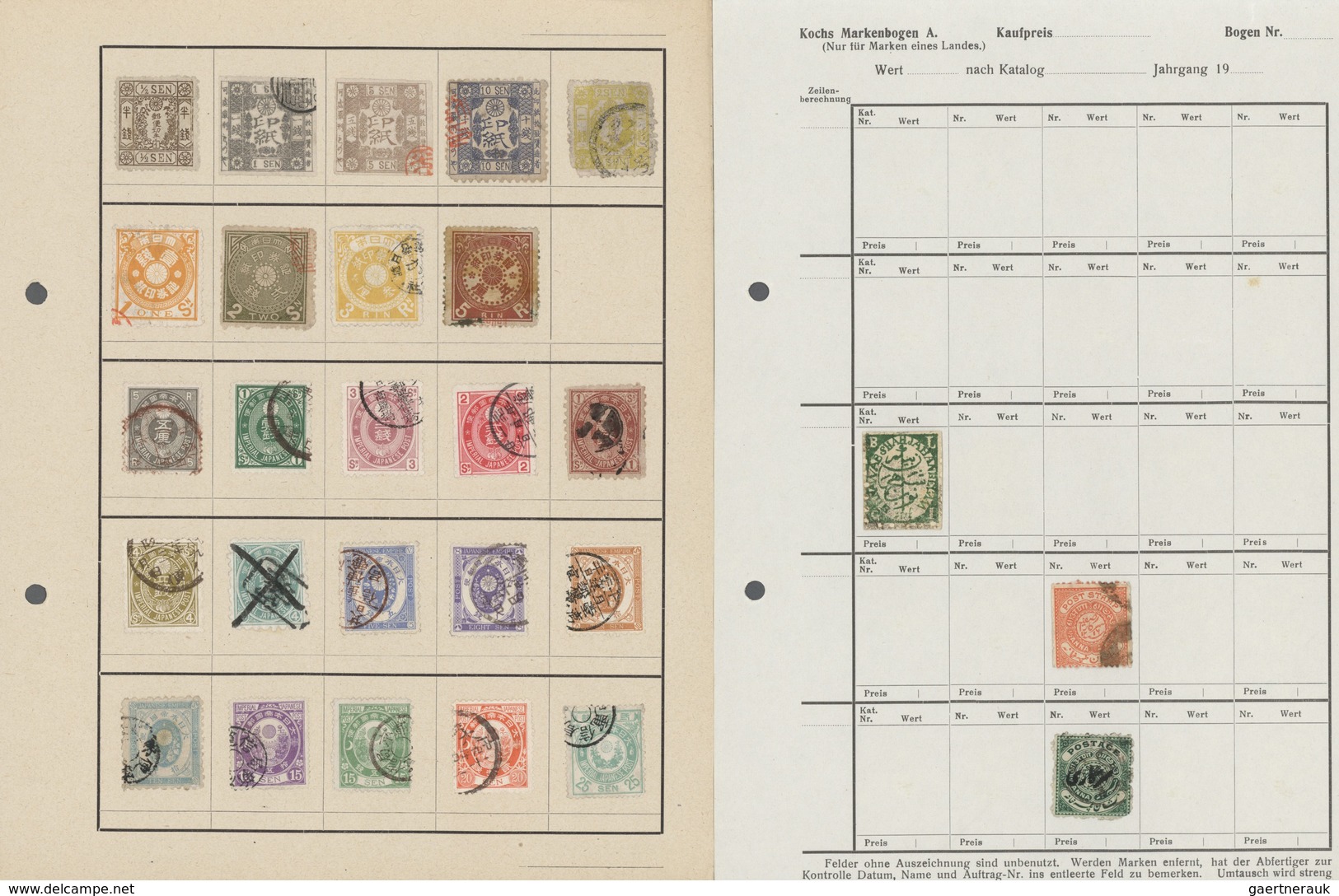 24637 Asien: 1875/1930 (ca.), mint and used on old approval pages and in three envelopes, mainly Persia, I