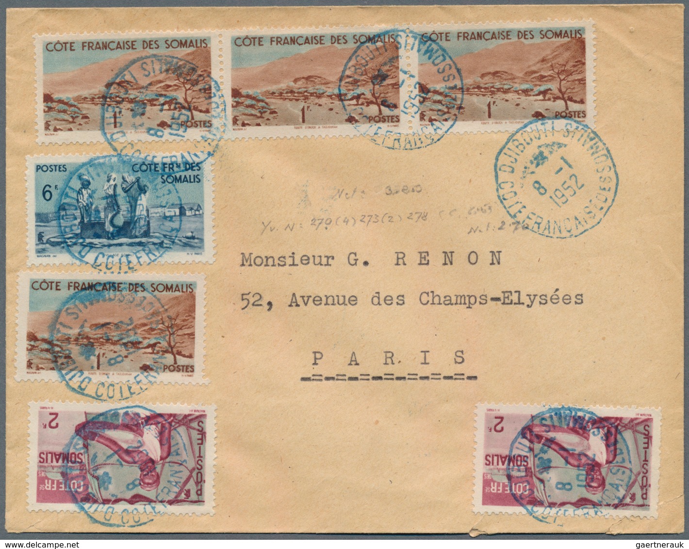 24646 Asien: 1900/1955, 3 Postcards and 6 letters from China, Vietnam, Russia, Indochina and other country