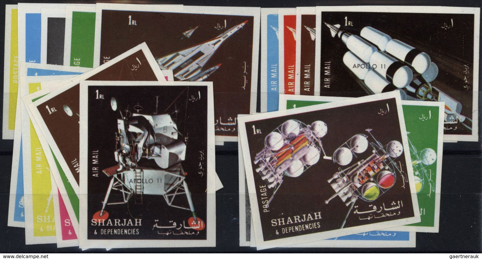 24674 Asien: 1965/1995 (ca.), ARAB STATES, balance in several albums/loose material, comprising Sharjah, S