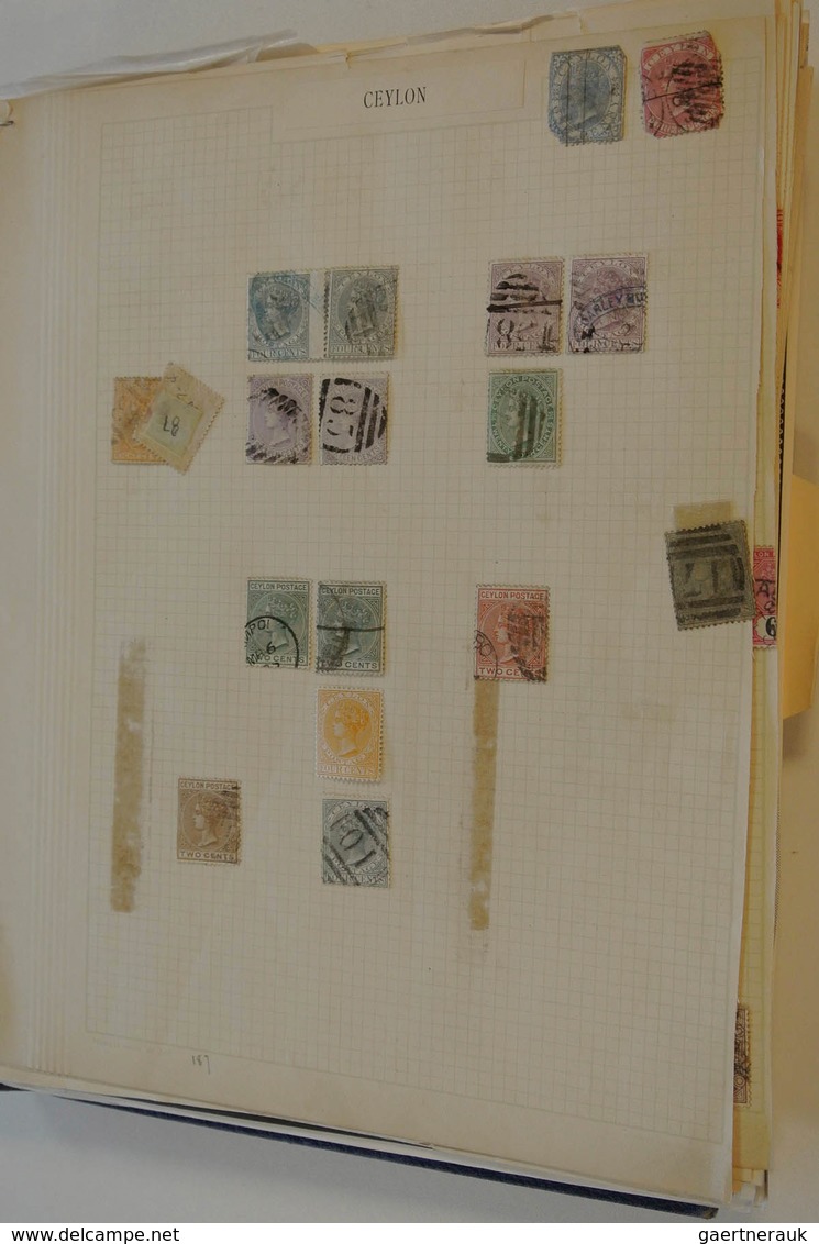 24685 Asien: Box With MNH, Mint Hinged And Used Material Of British Asia. Mostly Stamps Of Ceylon And Paki - Autres - Asie