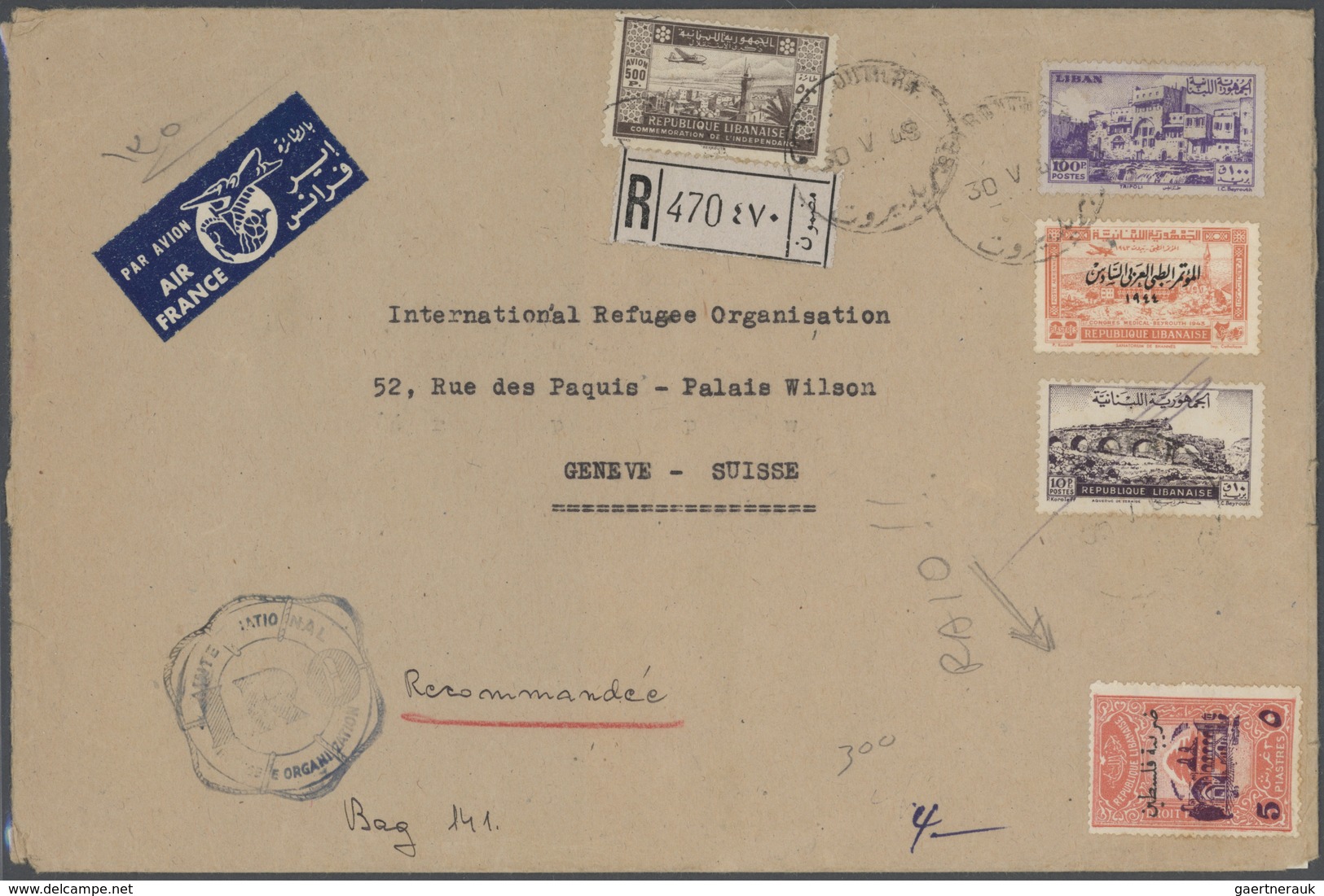 24694 Naher Osten: 1890-1980, 75 Covers / Cards Near East, French And British Fieldpost, Syria And Lebanon - Autres & Non Classés