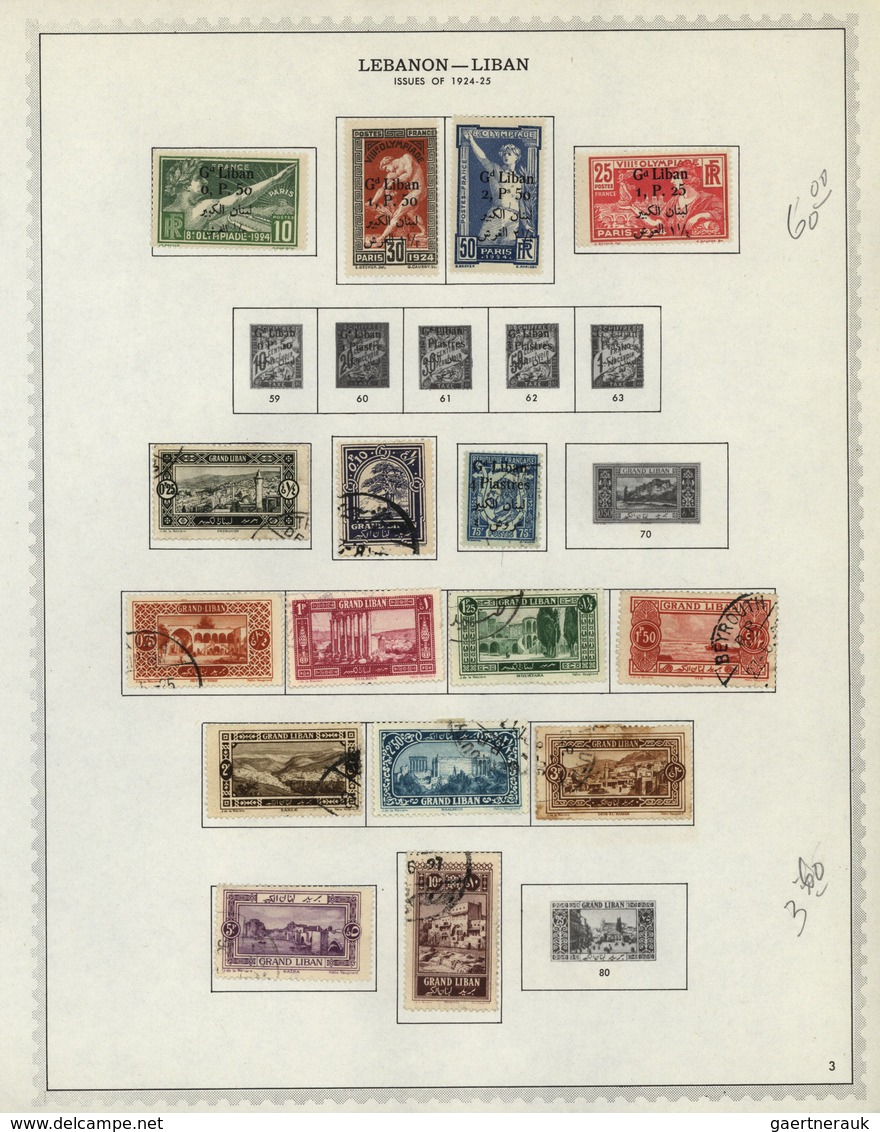 24696 Naher Osten: 1918/1968, Near/Middle East, used and mint collection of Iraq, Jodan, Lebanon, Hejaz/Sa