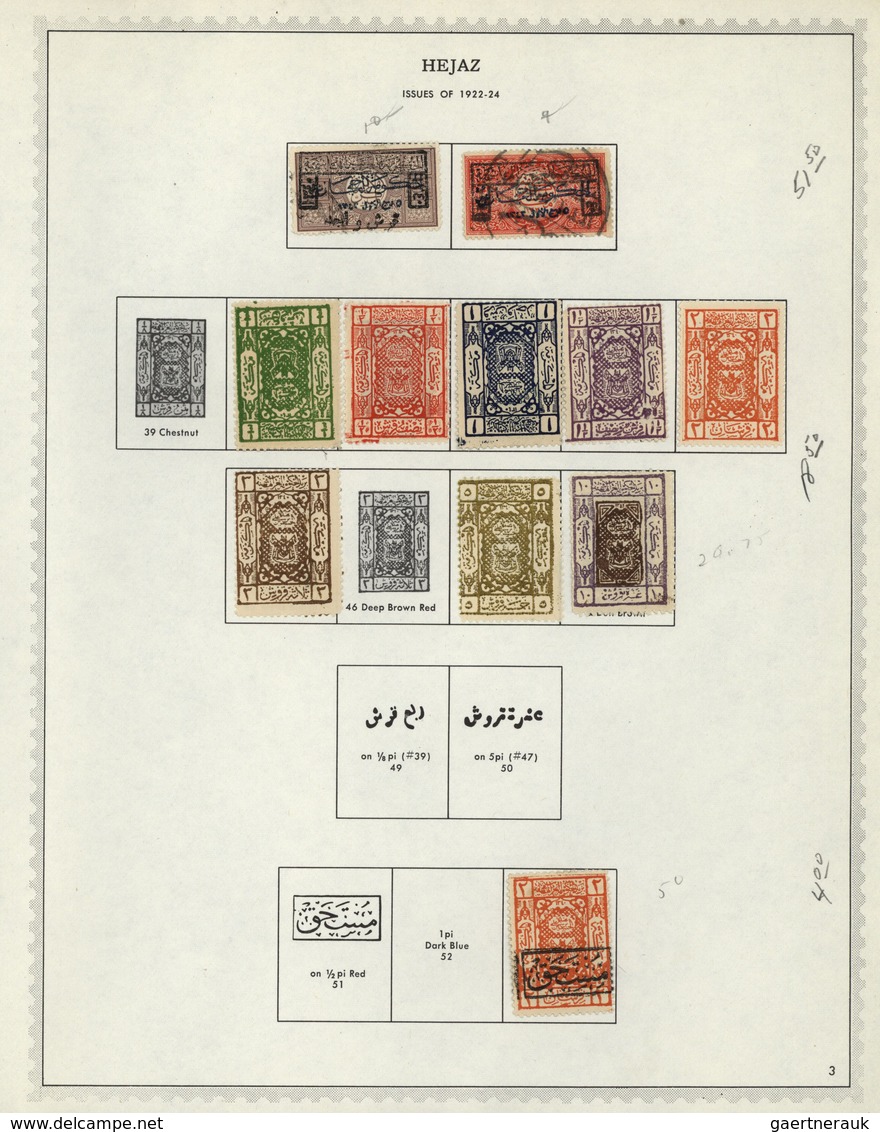 24696 Naher Osten: 1918/1968, Near/Middle East, used and mint collection of Iraq, Jodan, Lebanon, Hejaz/Sa