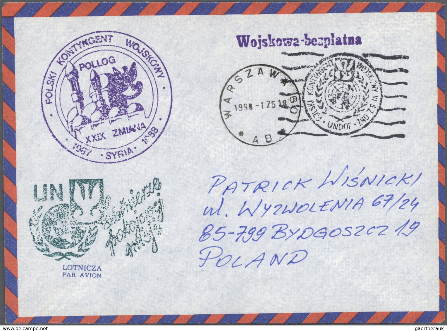 24709 Naher Osten: 1980/2007 (ca.), Polish Field Post Near/Middle East, Collection Of Apprx. 75 Field Post - Autres & Non Classés