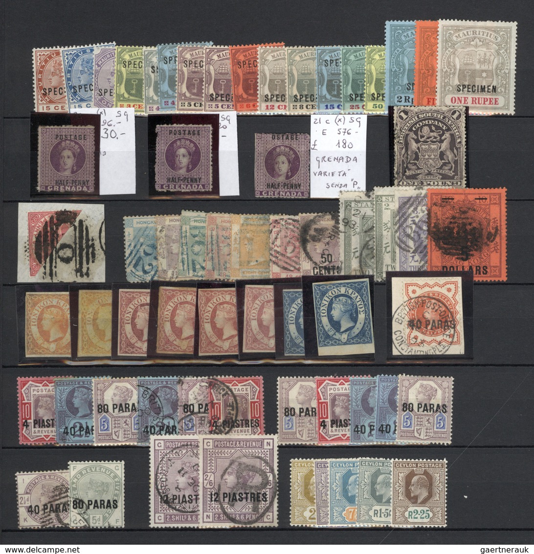 24714 Britische Kolonien: 1850/1960 (ca.), Mint And Used Assortment Of Appx. 240 Stamps Incl. Some GB On S - Autres & Non Classés