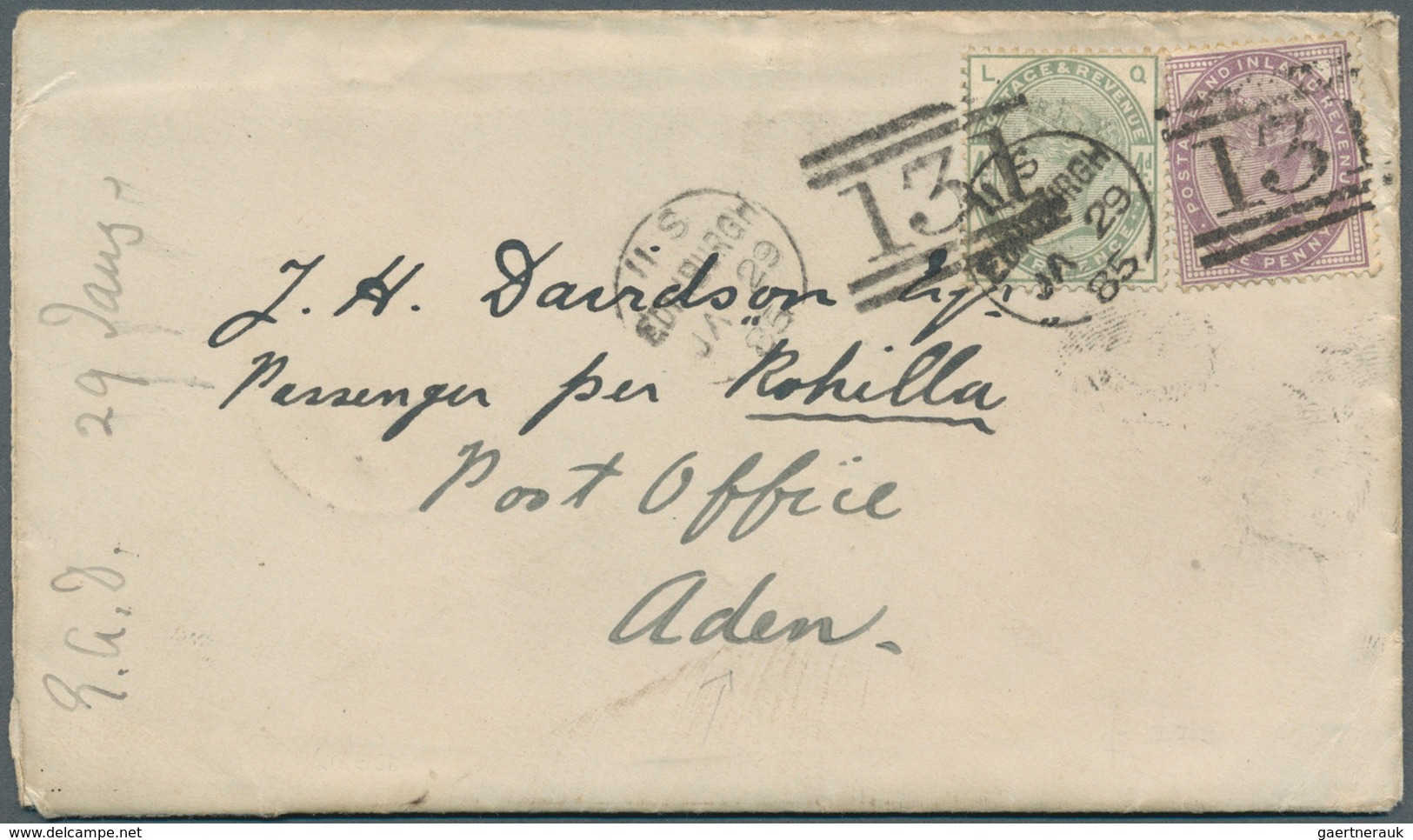 24724 Britische Kolonien: 1885/1947, Group Of Ten Better Entires, E.g. Four Covers Aden Correspondence, Bi - Altri & Non Classificati