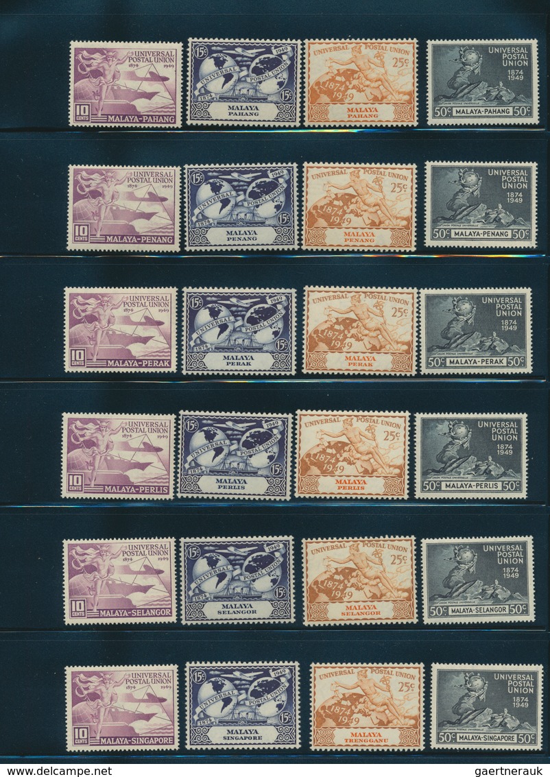 24730 Britische Kolonien: 1949, 75th Anniversary of UPU, u/m collection of 282 stamps (see photo)