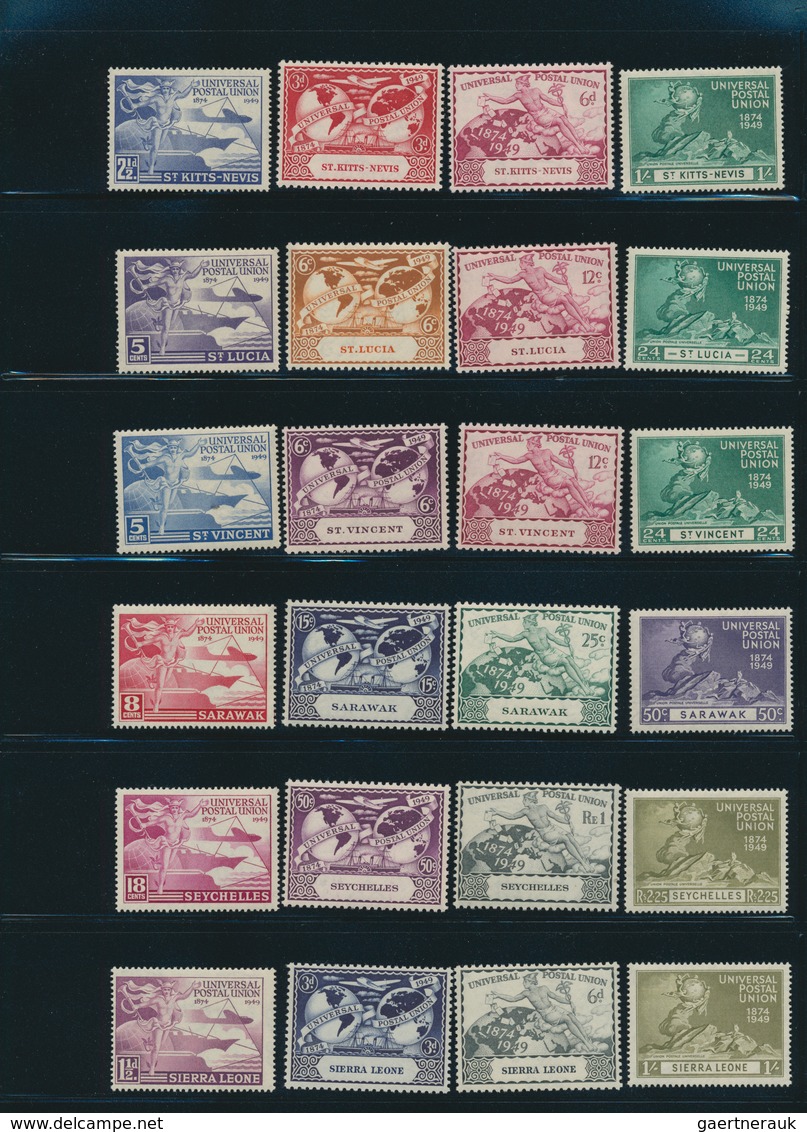 24730 Britische Kolonien: 1949, 75th Anniversary of UPU, u/m collection of 282 stamps (see photo)