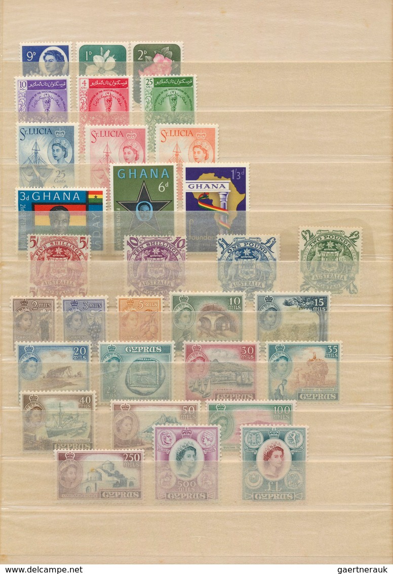 24731 Britische Kolonien: 1953/1965 (ca.), GB/colonies, QEII balance on album pages comprising many differ
