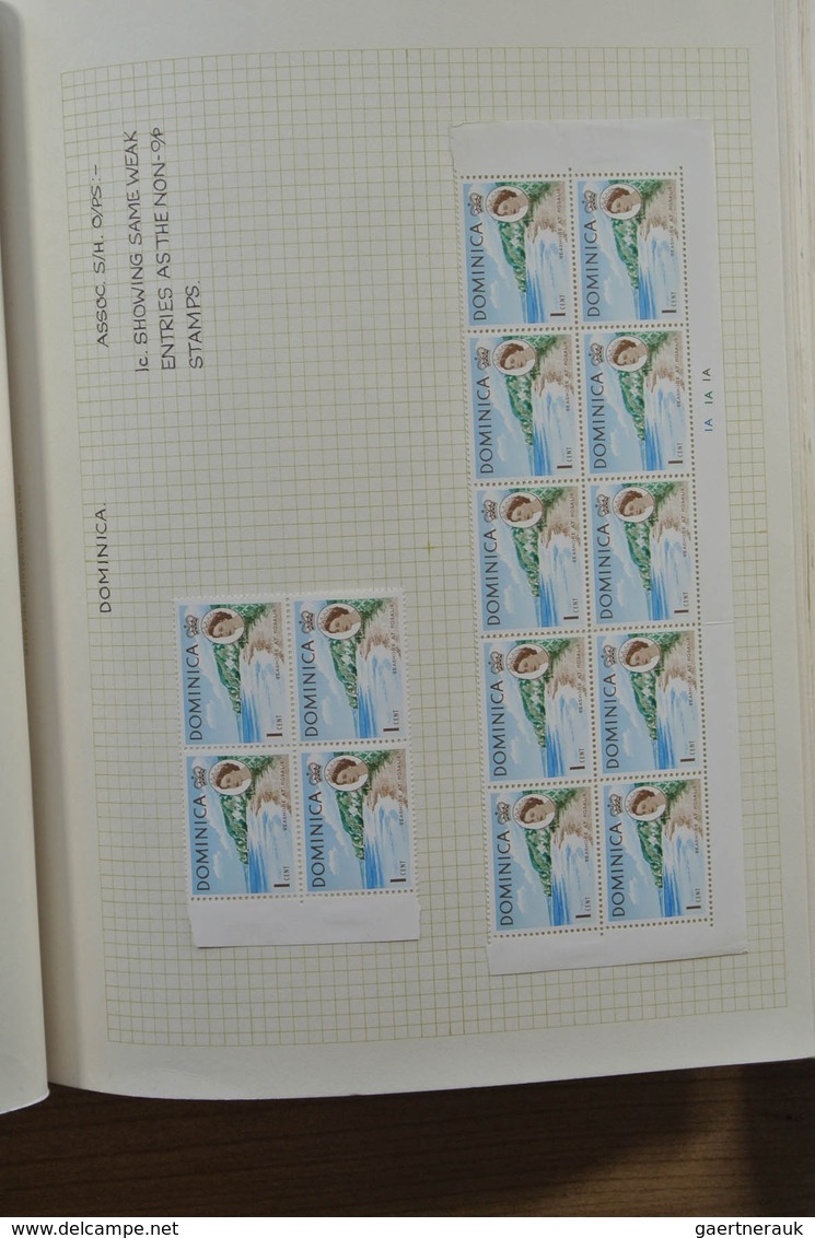 24733 Britische Kolonien: Small blanc album with various MNH and mint hinged definitive sets of various Br