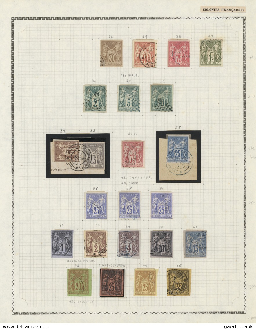 24746 Französische Kolonien: 1860/1940 (ca.), Sammlung In Einem Album Mit Marken Aus Allen Kolonien Frankr - Autres & Non Classés