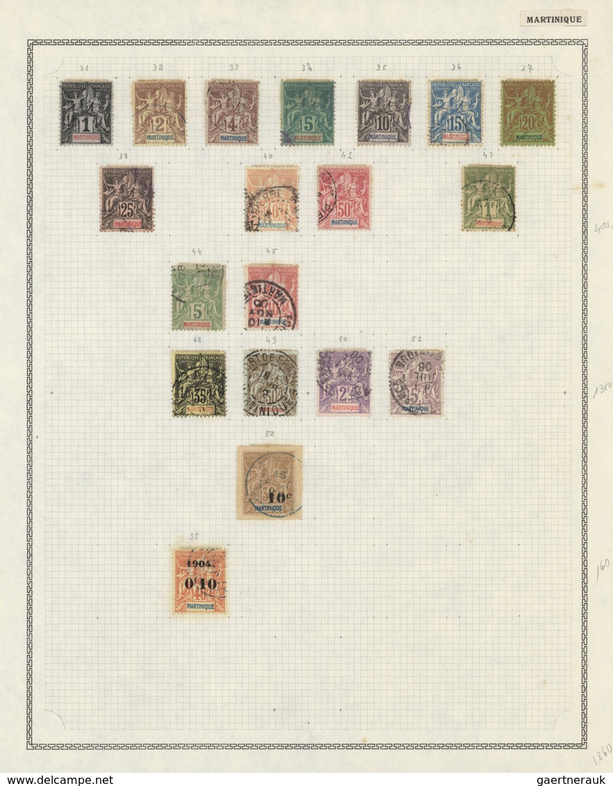 24746 Französische Kolonien: 1860/1940 (ca.), Sammlung in einem Album mit Marken aus allen Kolonien Frankr