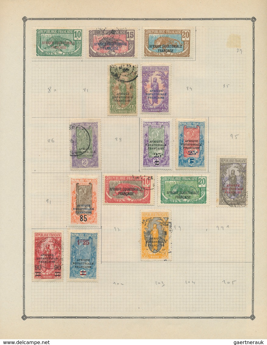 24752 Französische Kolonien: 1890/1960 (ca.), Used And Mint Collection Of Aprx. 40 Different Countries In - Autres & Non Classés