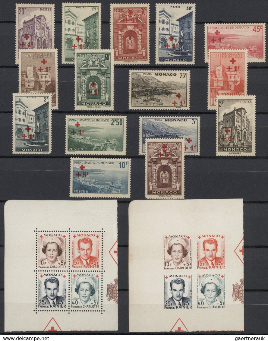 24756 Französische Kolonien: 1915/1951, French Area, Mint Lot Of "Red Cross" Issues, E.g. Tunesia 1916 Ove - Autres & Non Classés