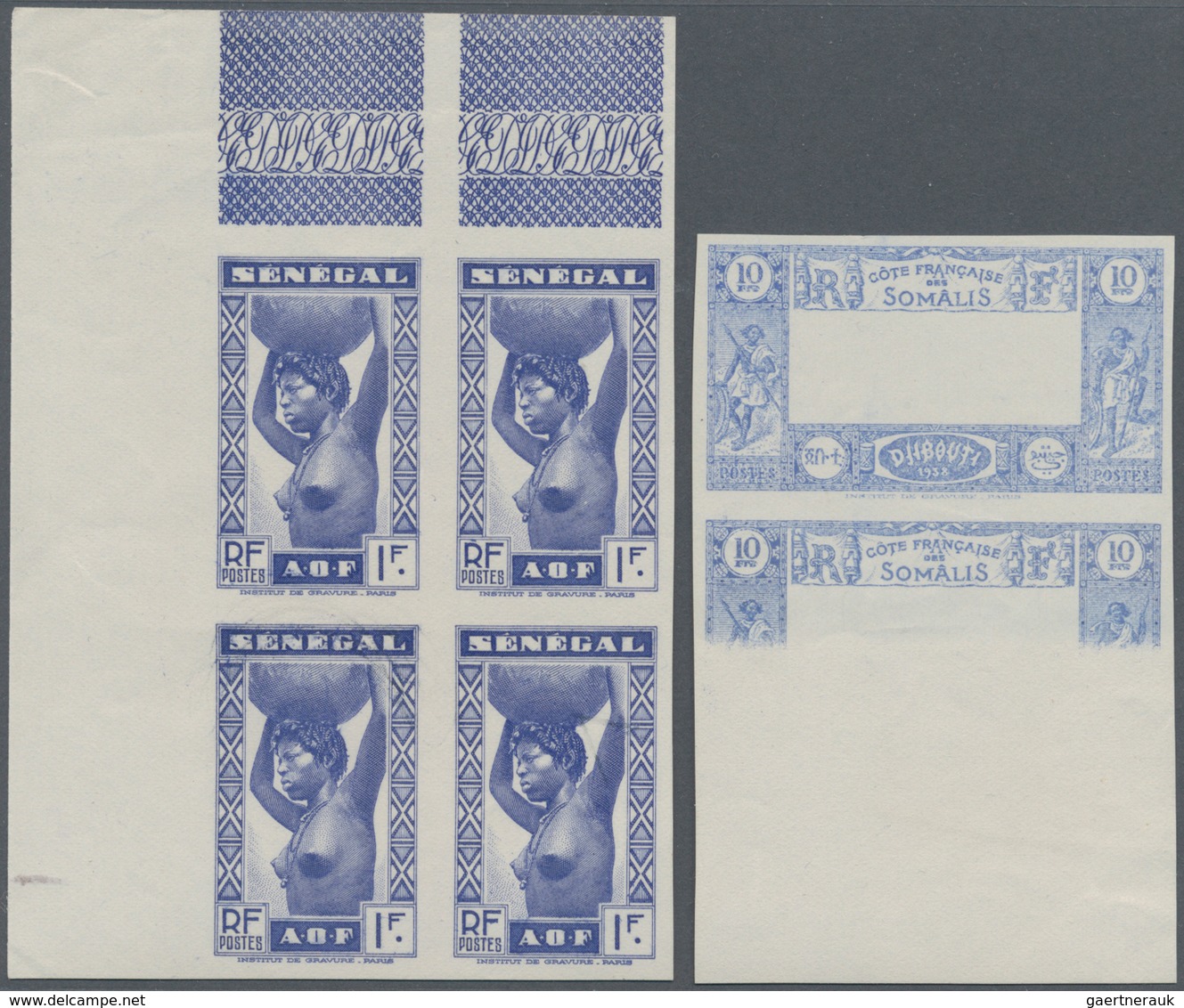 24757 Französische Kolonien: 1938/1940 (ca.), Accumulation On Stocksheets With About 100 PROOFS (complete - Autres & Non Classés
