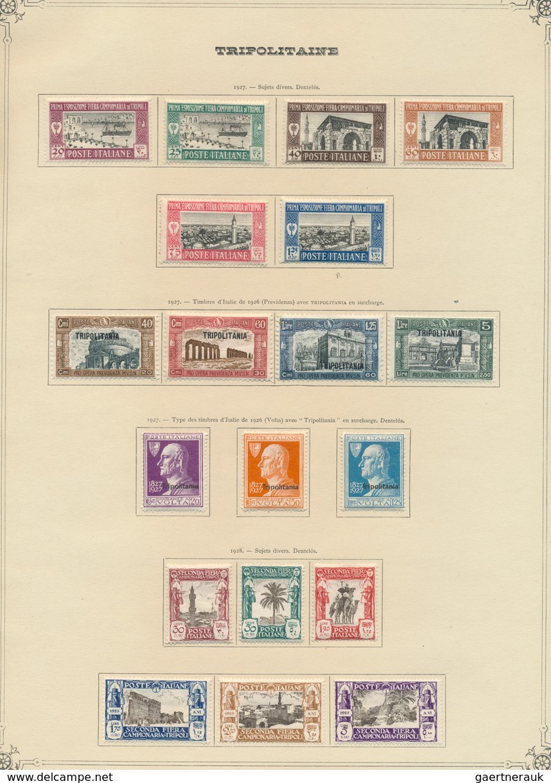 24767 Italienische Kolonien: 1903/1928, Mint And Used Collection On Ancient Album Pages, Comprising Libya, - Emissions Générales