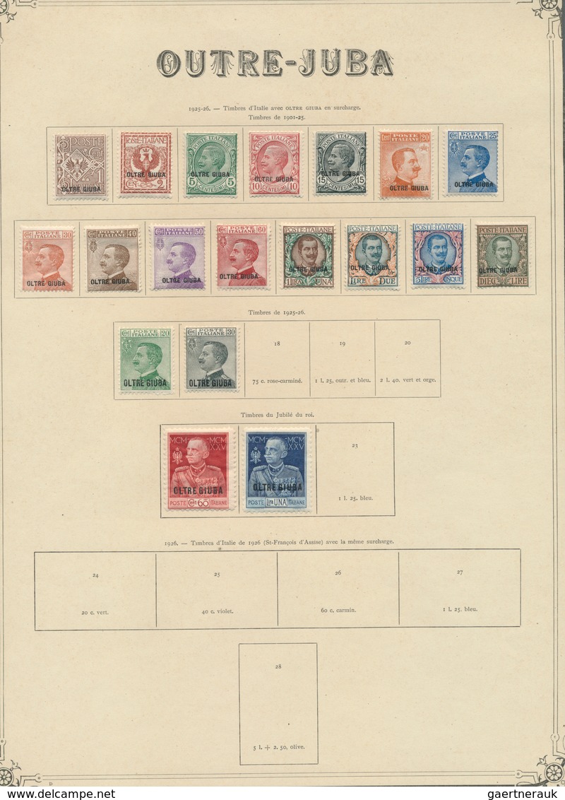 24767 Italienische Kolonien: 1903/1928, Mint And Used Collection On Ancient Album Pages, Comprising Libya, - Emissions Générales