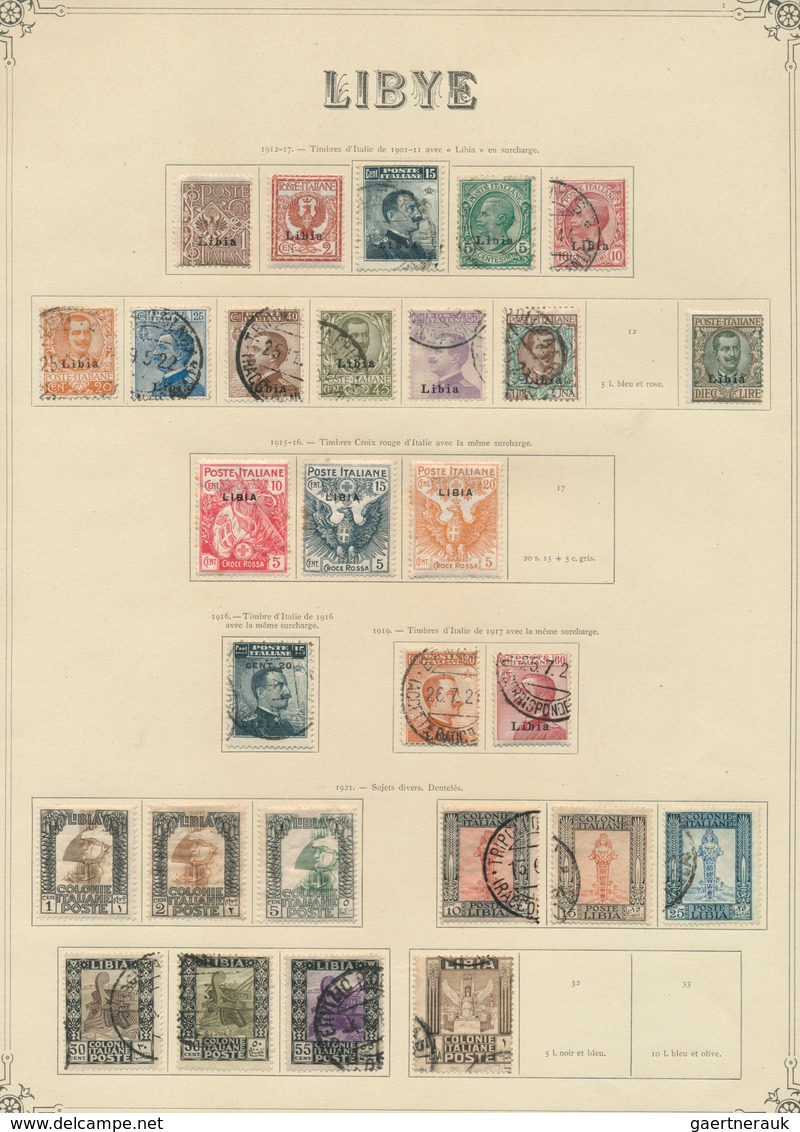 24767 Italienische Kolonien: 1903/1928, Mint And Used Collection On Ancient Album Pages, Comprising Libya, - Emissions Générales