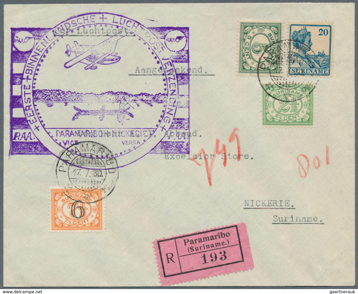 24770 Niederländische Kolonien: 1897/1947, CURACAO/SURINAME, Collection With 26 Covers, Comprising Surinam - Niederländisch-Indien