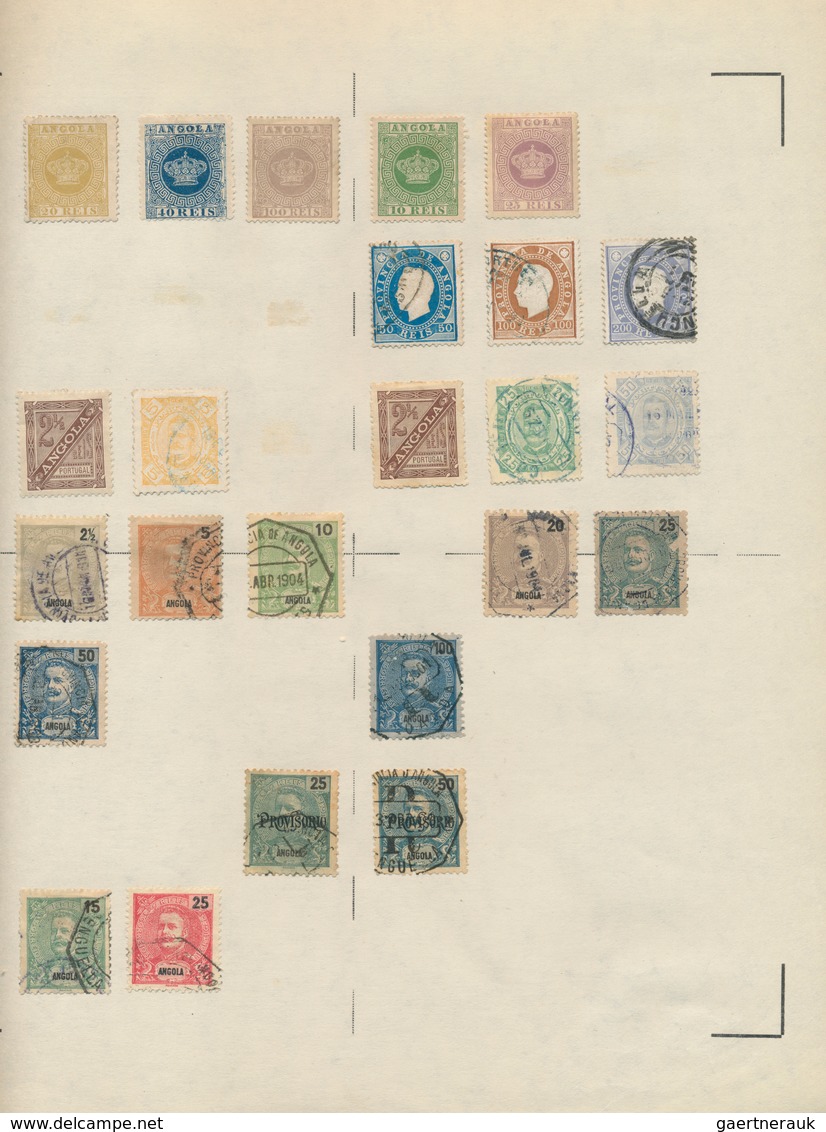 24771 Portugiesische Kolonien: 1880/1940 (ca.), Mint And Used Collection On Abum Pages In A Binder, Compri - Autres & Non Classés