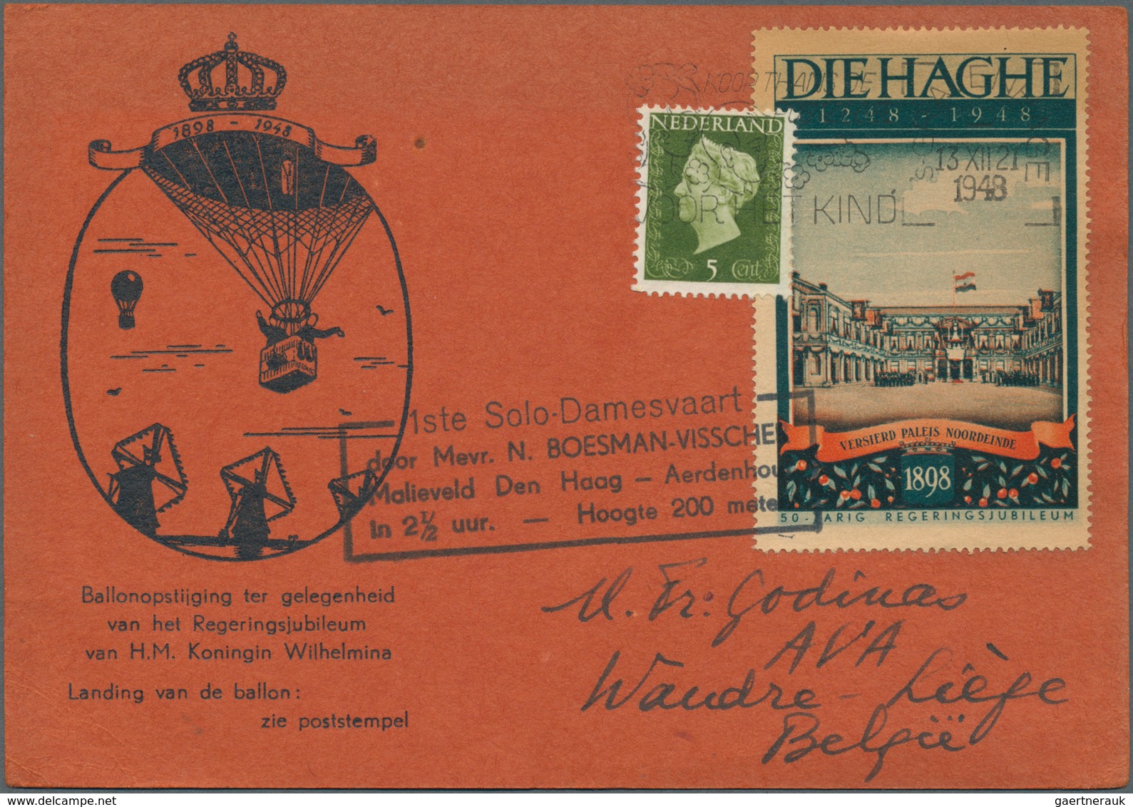 24800 Ballonpost: 1927/1955, Lot Of 26 Balloon Mail Covers/cards, Mainly Europe Incl. Germany, E.g. 1927 S - Montgolfières