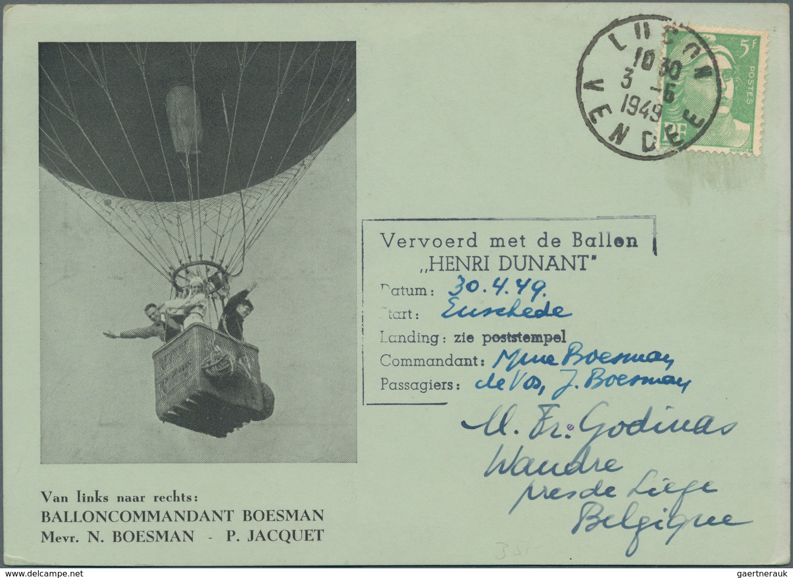 24800 Ballonpost: 1927/1955, Lot Of 26 Balloon Mail Covers/cards, Mainly Europe Incl. Germany, E.g. 1927 S - Montgolfières