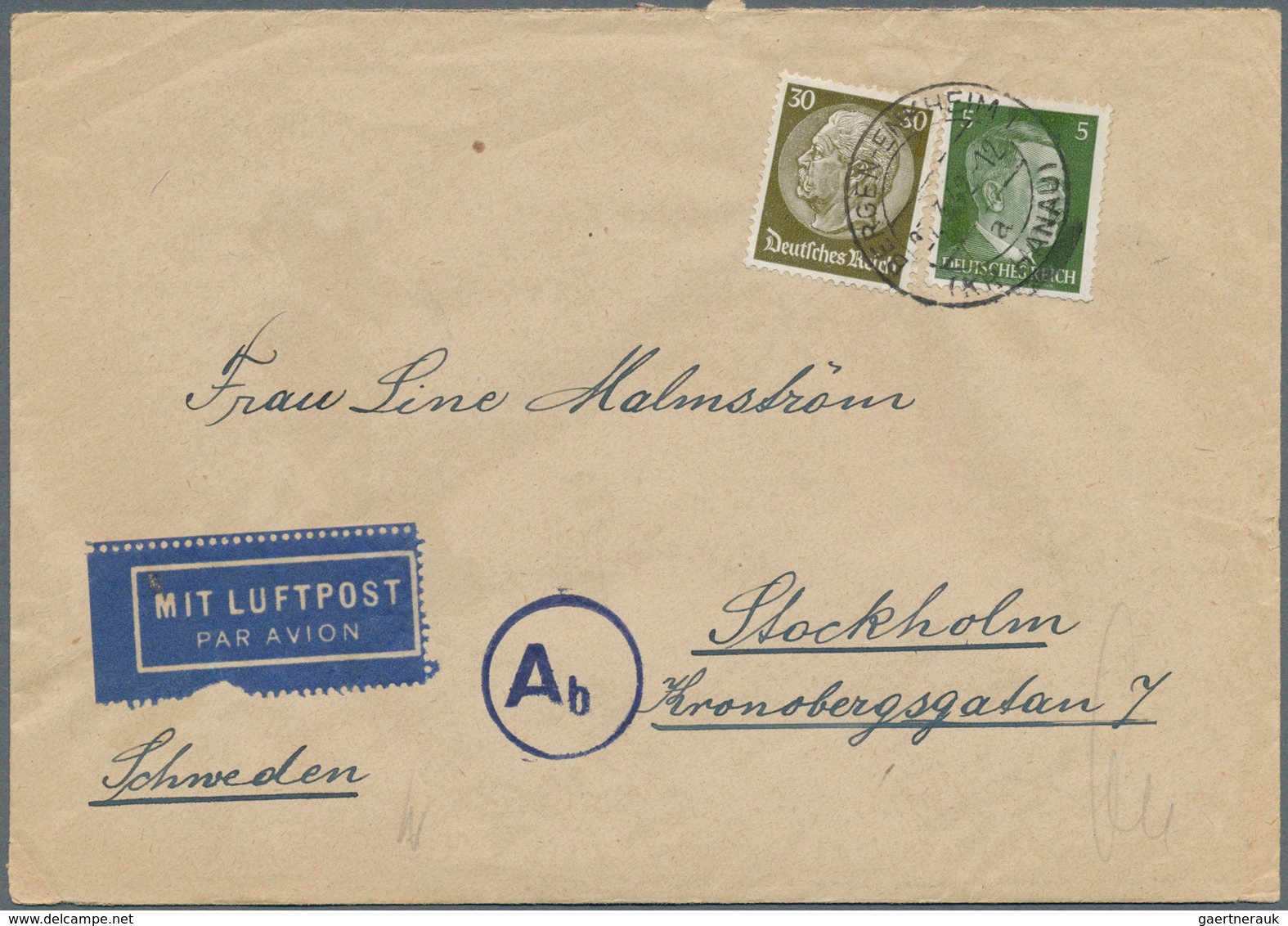 24807 Flugpost Deutschland: 1926/1944, Ca. 40 Belege Flugpost Und Etwas Einfache Zeppelinpost. Interessant - Poste Aérienne & Zeppelin