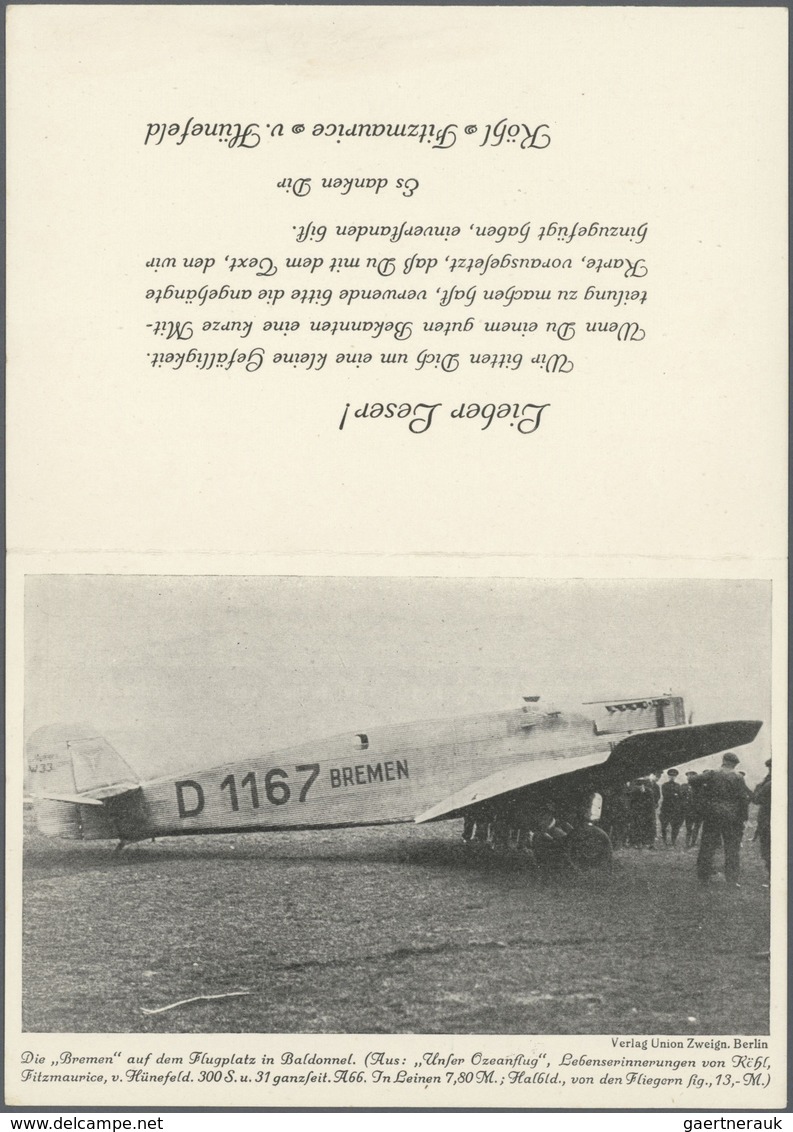 24808 Flugpost Deutschland: 1928 (ca.), Interessanter Posten Mit Unterschiedlichem Material Zum Flugzeug " - Poste Aérienne & Zeppelin