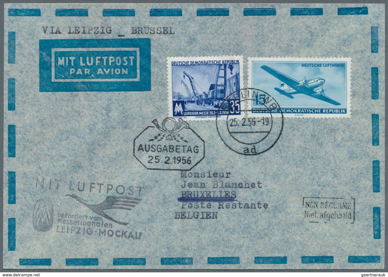 24810 Flugpost Deutschland: 1955/1965, Sammlung Von 100 Augenscheinlich Nur Verschiedenen Erst- Und Sonder - Poste Aérienne & Zeppelin